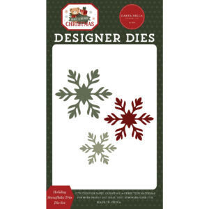 Echo Park - Have a Beary Christmas - Die Set - Small - Holiday Snowflake Trio