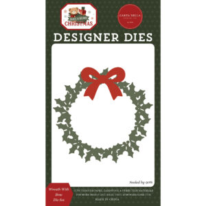 Echo Park - Have a Beary Christmas - Die Set - Small - Wreath With Bow
