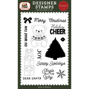 Echo Park - Have a Beary Christmas - Stamp Set - Holiday Cheer