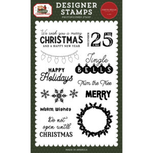 Echo Park - Have a Beary Christmas - Stamp Set - Do Not Open