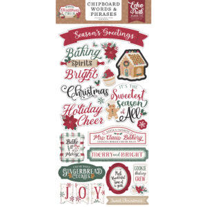 Echo Park - Baking Christmas Cheer - Chipboard - Words & Phrases