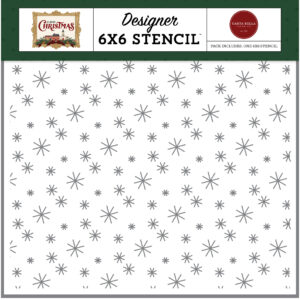 Echo Park - Classic Christmas - Stencil - Season's Greetings Snowflakes