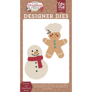 Echo Park - Baking Christmas Cheer - Die Set - Small - Snowman and Gingerbread