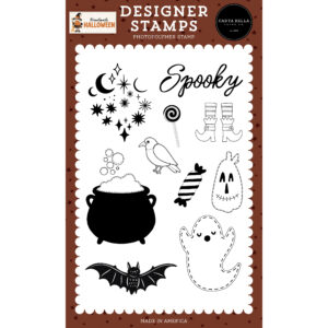 Echo Park - Handmade Halloween - Stamp Set - Spooky Sparkles