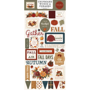 Echo Park - Here Comes Autumn - Chipboard - Words & Phrases