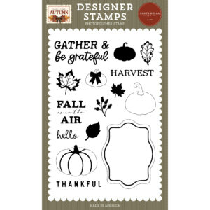 Echo Park - Here Comes Autumn - Stamp Set - Gather and be Grateful