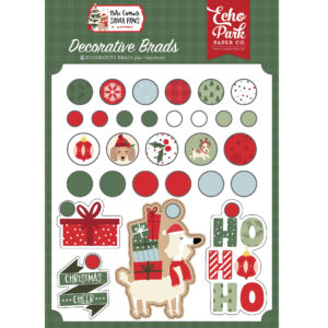 Echo Park - Here Comes Santa Paws - Decorative Brads