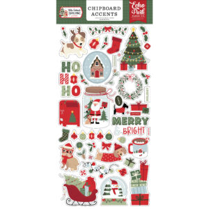 Echo Park - Here Comes Santa Paws - Chipboard - Accents