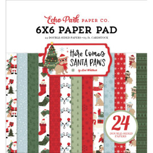 Echo Park - Here Comes Santa Paws - Paper Pad (6" x 6")
