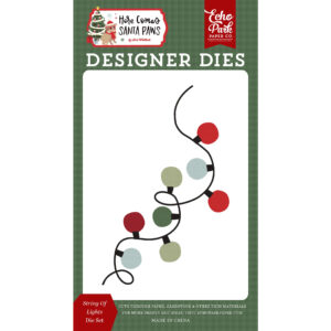 Echo Park - Here Comes Santa Paws - Die Set - Small - String of Lights