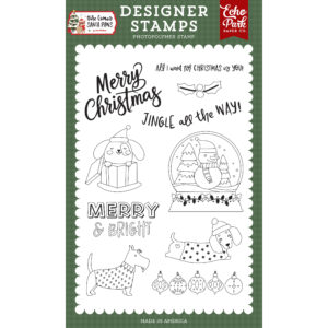 Echo Park - Here Comes Santa Paws - Stamp Set - Puppy Present