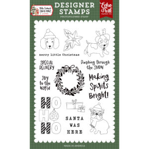 Echo Park - Here Comes Santa Paws - Stamp Set - Merry Little Christmas