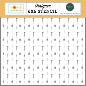 Echo Park - Home Sweet Home - Stencil - Dotted Floral Line