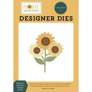 Echo Park - Home Sweet Home - Die Set - Medium - Embossed Sunflower Bouquet