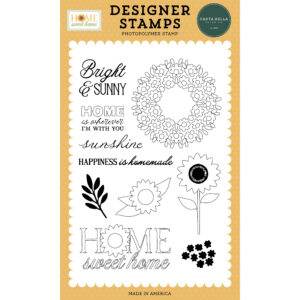 Echo Park - Home Sweet Home - Stamp Set - Floral Wreath