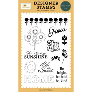 Echo Park - Home Sweet Home - Stamp Set - Sunflower Strip