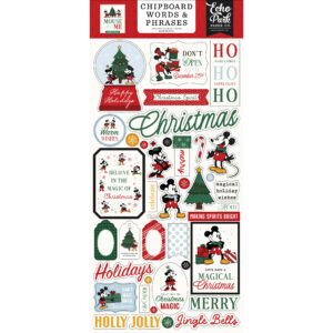 Echo Park - Mouse and Me Christmas - Chipboard - Words & Phrases