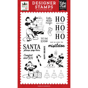 Echo Park - Mouse and Me Christmas - Stamp Set - Little Merry Magic