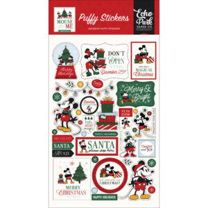 Echo Park - Mouse and Me Christmas - Puffy Stickers