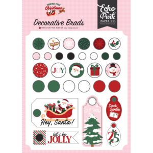 Echo Park - North Pole Christmas - Decorative Brads