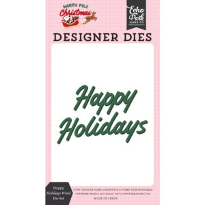 Echo Park - North Pole Christmas - Die Set - Small - Happy Holidays Word