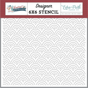 Echo Park - Wonderful Winter Days - Stencil - Dashing Deco Dots