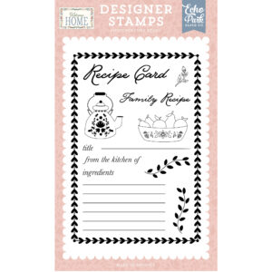Echo Park - Welcome Home - Stamp Set - Recipe Card