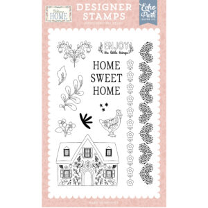 Echo Park - Welcome Home - Stamp Set - Folk Art Borders