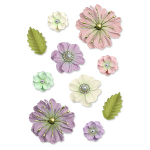 MultiCraft - Forever in Time - Handmade Paper Medley w/Pearls and Filigree - Pastel Blend (10 Pieces)