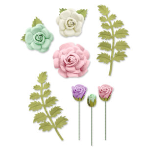 MultiCraft - Forever in Time - Handmade Paper Roses - Pastel Blend (8 Pieces)