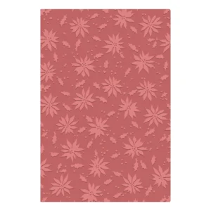 Sizzix - Tim Holtz - Texture Fades Embossing Folder - A5 - Large - Vault Holly Poinsettia